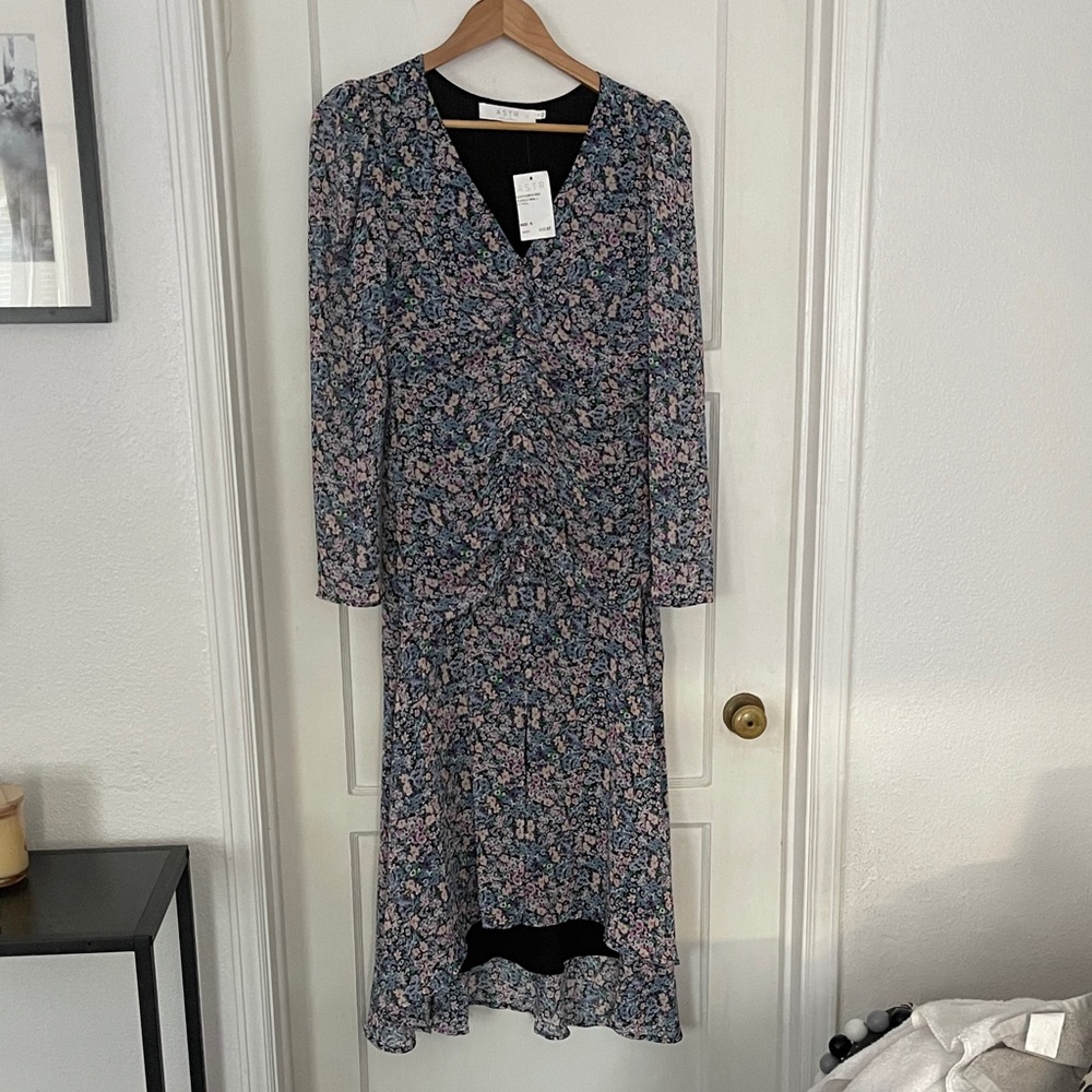 Astr Multicolor Floral Long Sleeve Dress